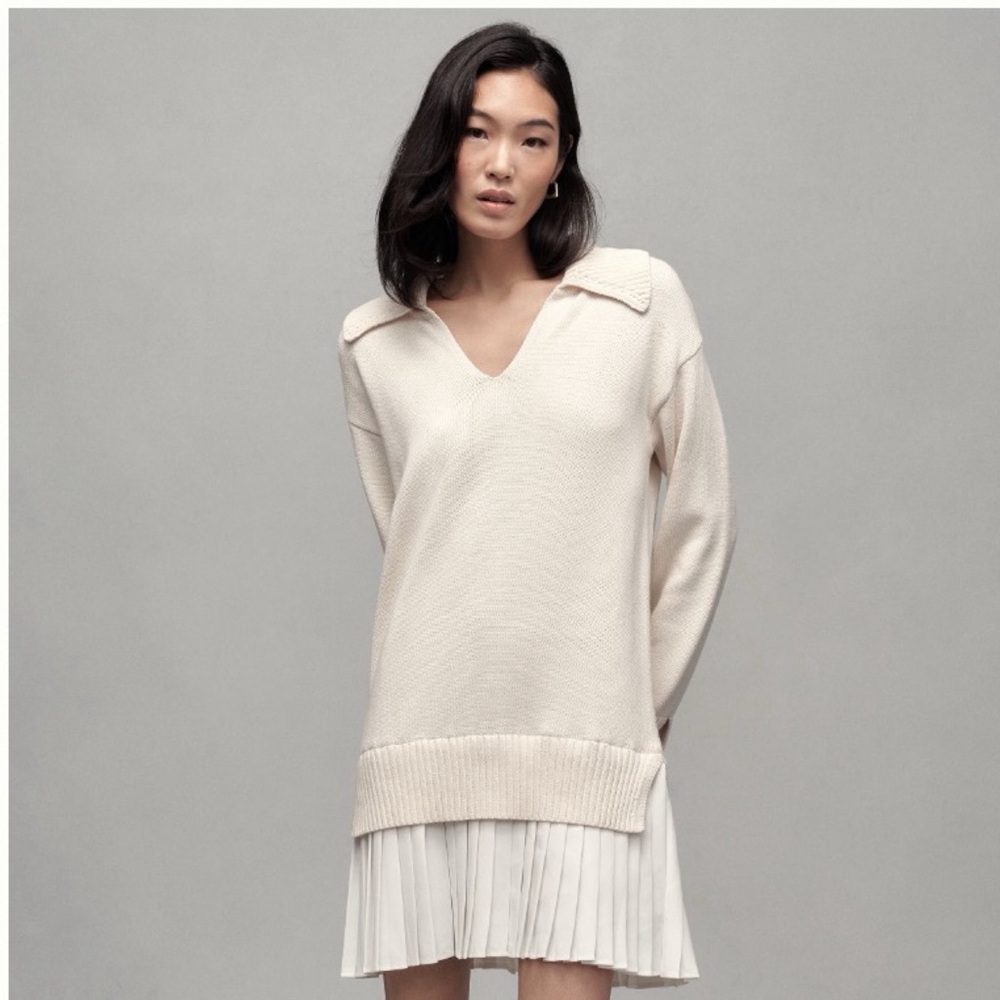 English Factory Cream Sweater Dress